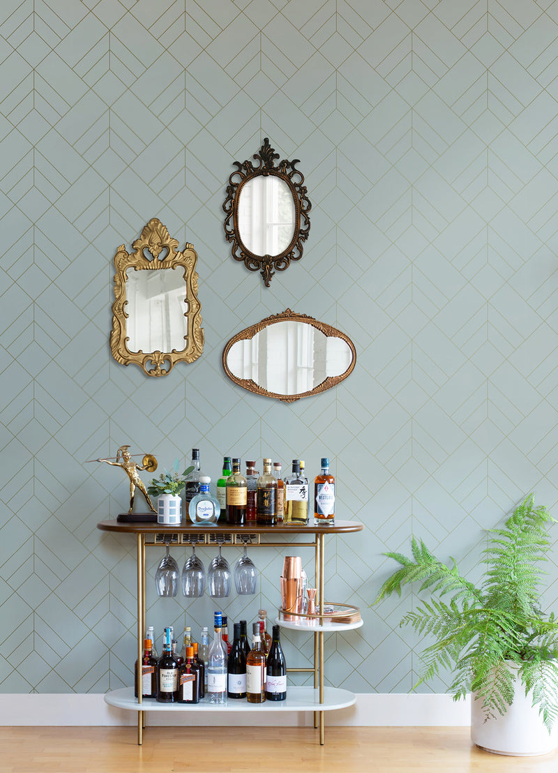Sander Light Geometric Wallpaper Wallpaper A-Street Prints   