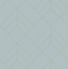 Sander Light Geometric Wallpaper Wallpaper A-Street Prints Double Roll Light Blue 