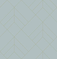Sander Light Geometric Wallpaper Wallpaper A-Street Prints Double Roll Light Blue 