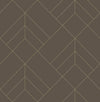 Sander Light Geometric Wallpaper Wallpaper A-Street Prints Double Roll Chocolate 