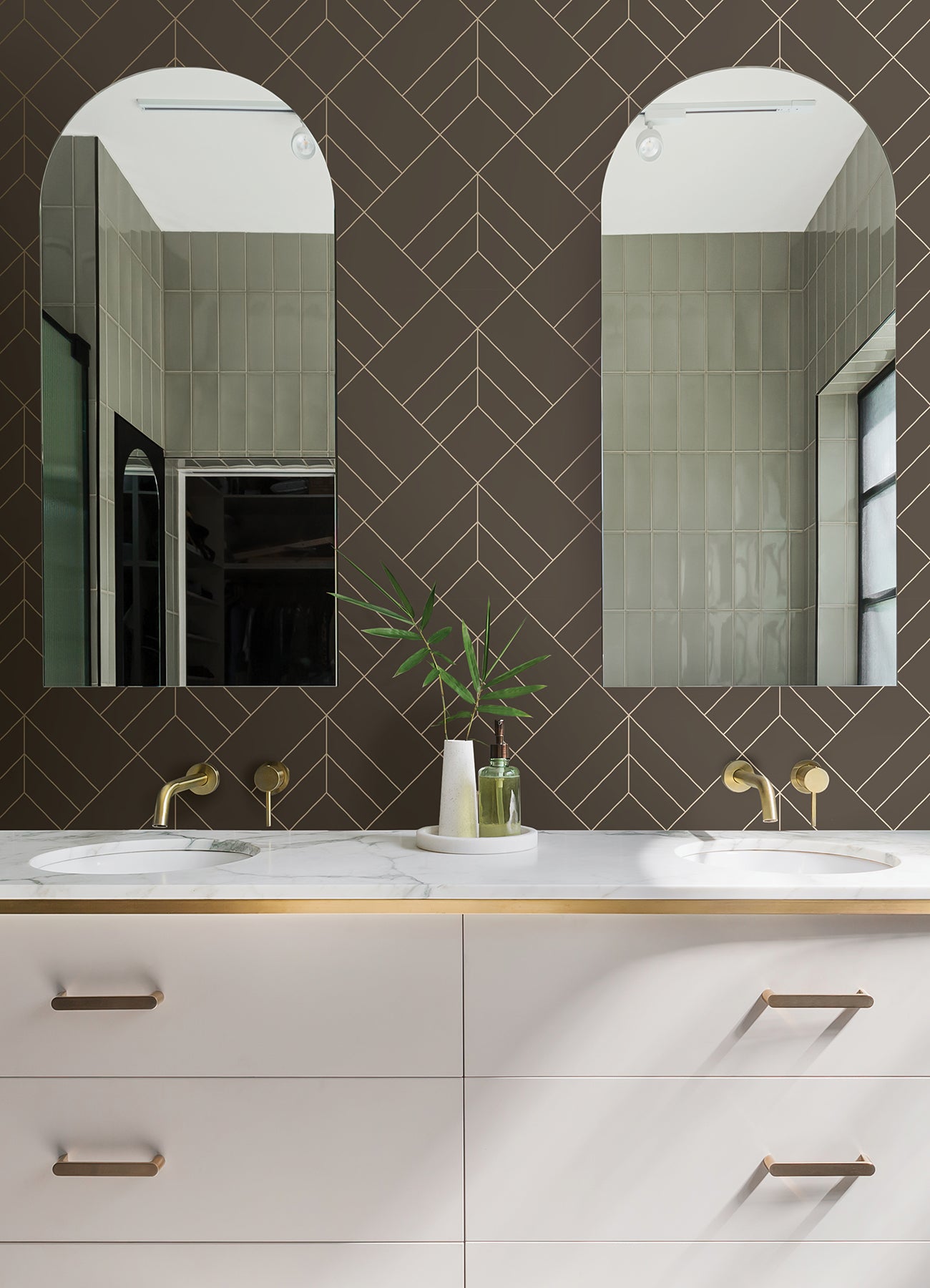 Sander Light Geometric Wallpaper Wallpaper A-Street Prints   