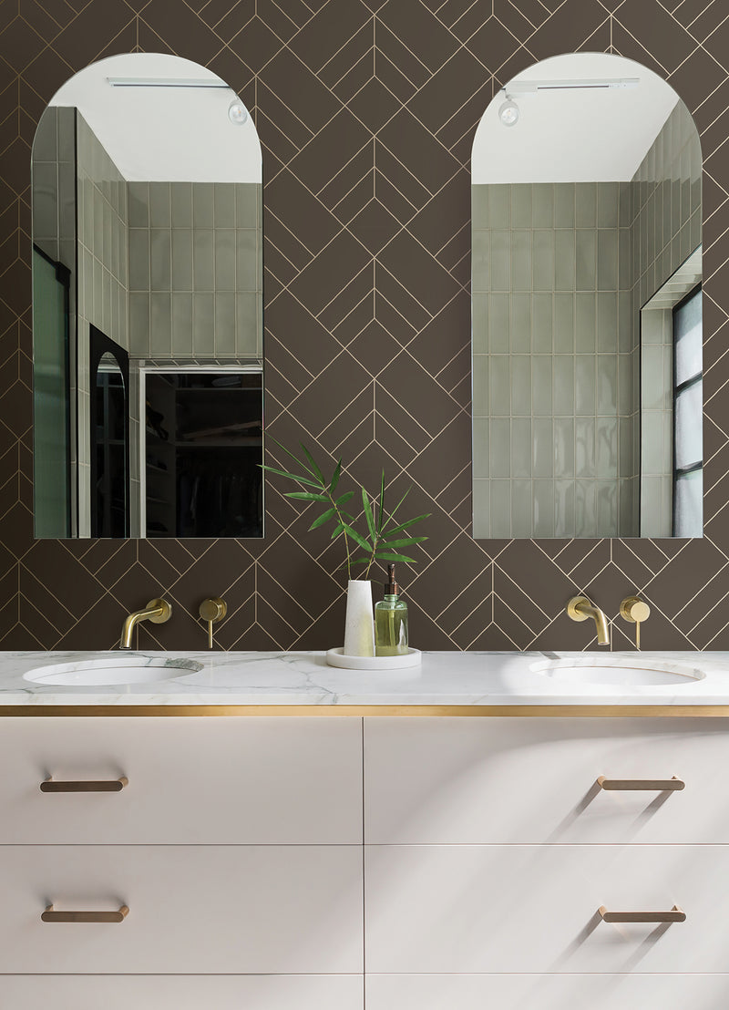 Sander Light Geometric Wallpaper Wallpaper A-Street Prints   