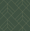 Sander Light Geometric Wallpaper Wallpaper A-Street Prints Double Roll Evergreen 