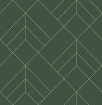 Sander Light Geometric Wallpaper Wallpaper A-Street Prints Double Roll Evergreen 