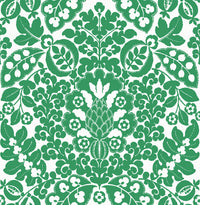 Marni Fruit Damask Wallpaper Wallpaper A-Street Prints Double Roll Green 