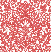 Marni Fruit Damask Wallpaper Wallpaper A-Street Prints Double Roll Red 