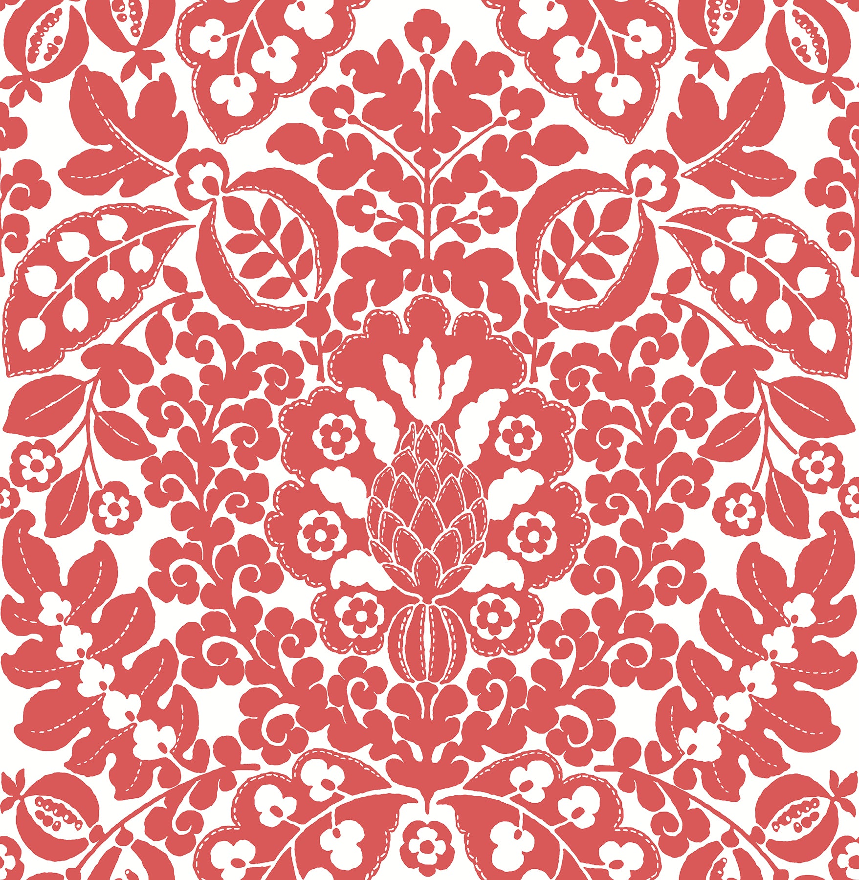 Marni Fruit Damask Wallpaper Wallpaper A-Street Prints Double Roll Red 