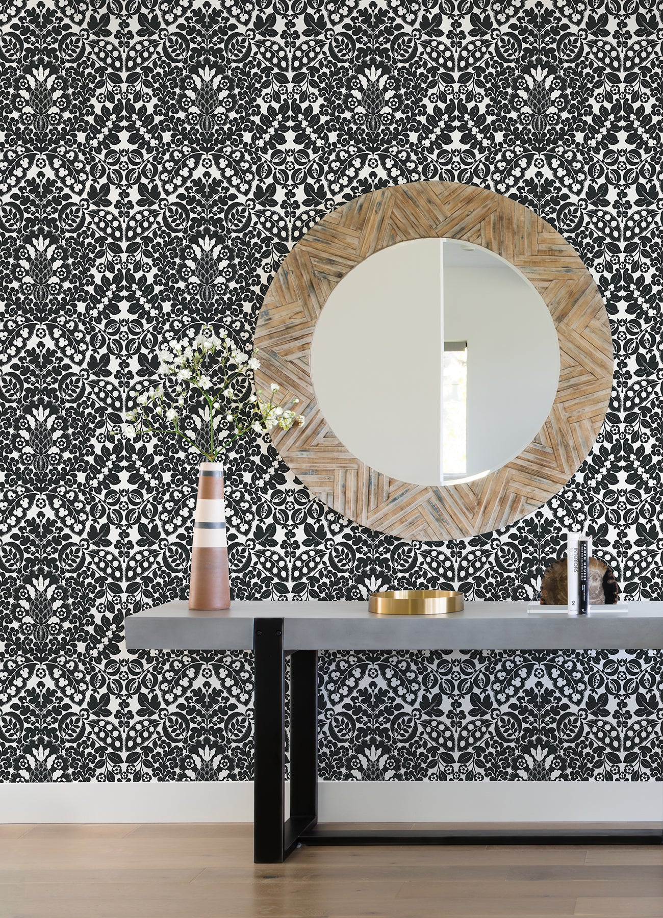 Marni Fruit Damask Wallpaper Wallpaper A-Street Prints   