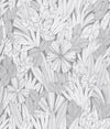 Bannon Leaves Wallpaper Wallpaper A-Street Prints Double Roll Grey 