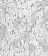 Bannon Leaves Wallpaper Wallpaper A-Street Prints Double Roll Grey 