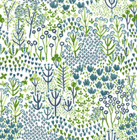 Chilton Wildflowers Wallpaper Wallpaper A-Street Prints Double Roll Teal 
