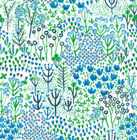 Chilton Wildflowers Wallpaper Wallpaper A-Street Prints Double Roll Blue 