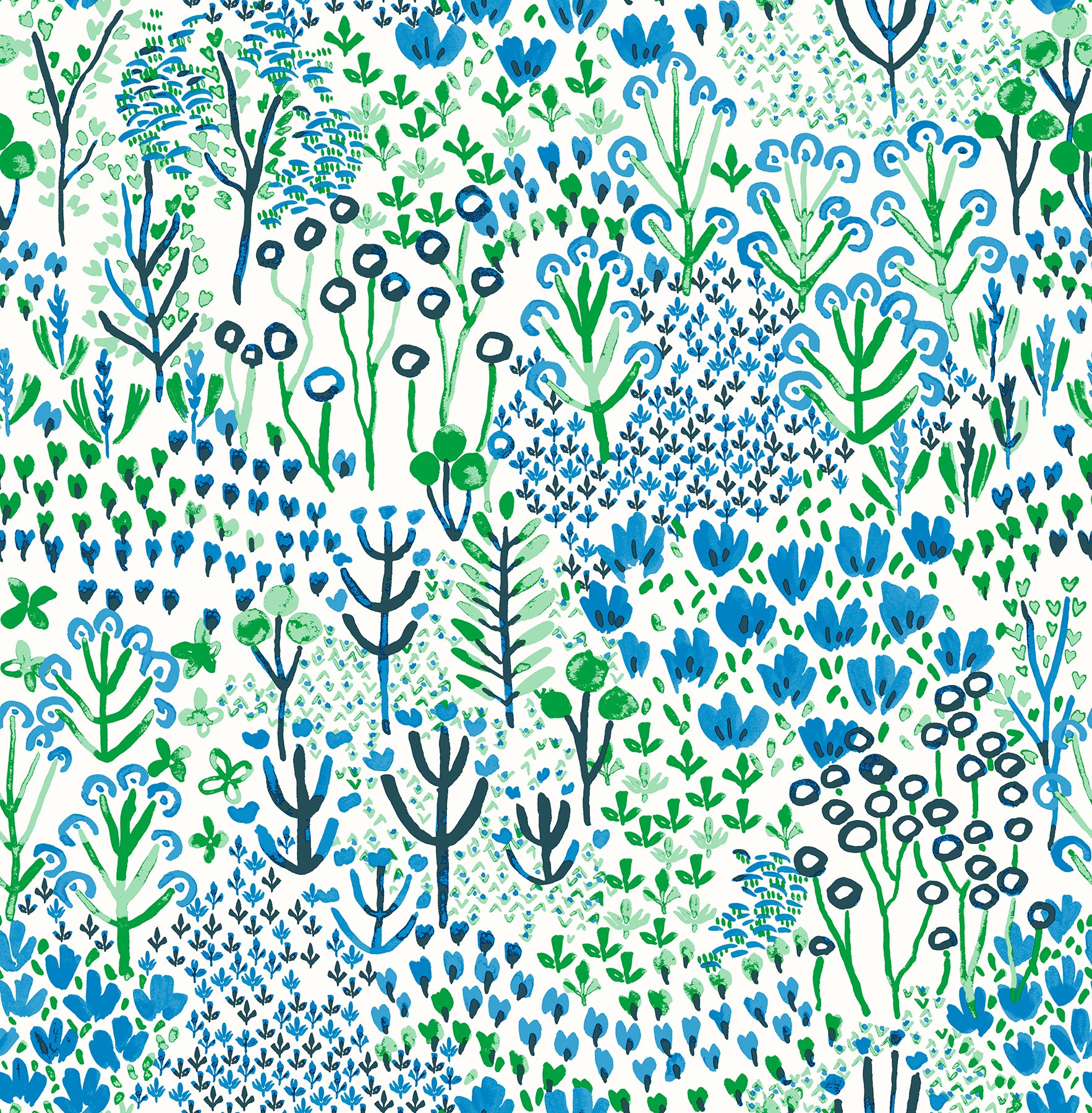 Chilton Wildflowers Wallpaper Wallpaper A-Street Prints Double Roll Blue 