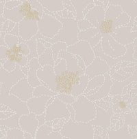 Gardena Sea Green Embroidered Floral Wallpaper Wallpaper A-Street Prints Double Roll Lavender 