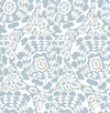 Divine Slate Abstract Medallion Wallpaper Wallpaper A-Street Prints Double Roll Light Blue 