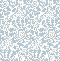 Divine Slate Abstract Medallion Wallpaper Wallpaper A-Street Prints Double Roll Light Blue 