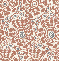 Divine Slate Abstract Medallion Wallpaper Wallpaper A-Street Prints Double Roll Rust 