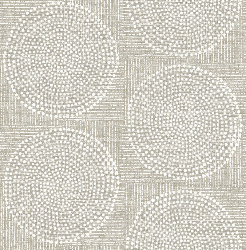 Salma Beige Medallion Wallpaper Wallpaper A-Street Prints Double Roll Beige 
