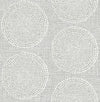 Salma Beige Medallion Wallpaper Wallpaper A-Street Prints Double Roll Grey 