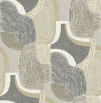 Hollace Honey Geometric Wallpaper Wallpaper A-Street Prints Double Roll Slate 