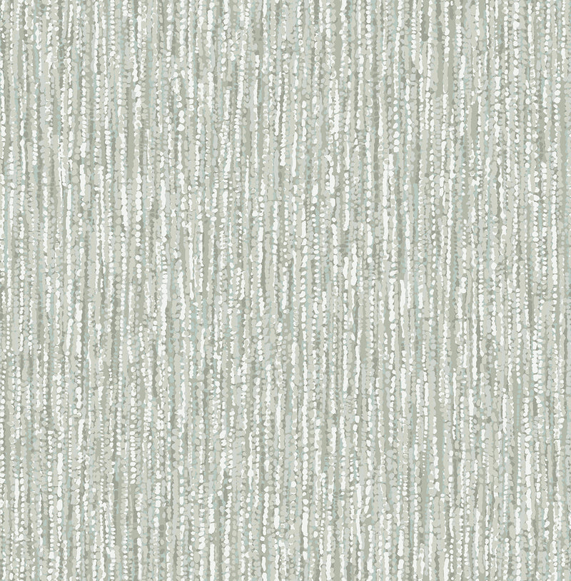 Corliss Neutral Beaded Strands Wallpaper Wallpaper A-Street Prints Double Roll Moss 