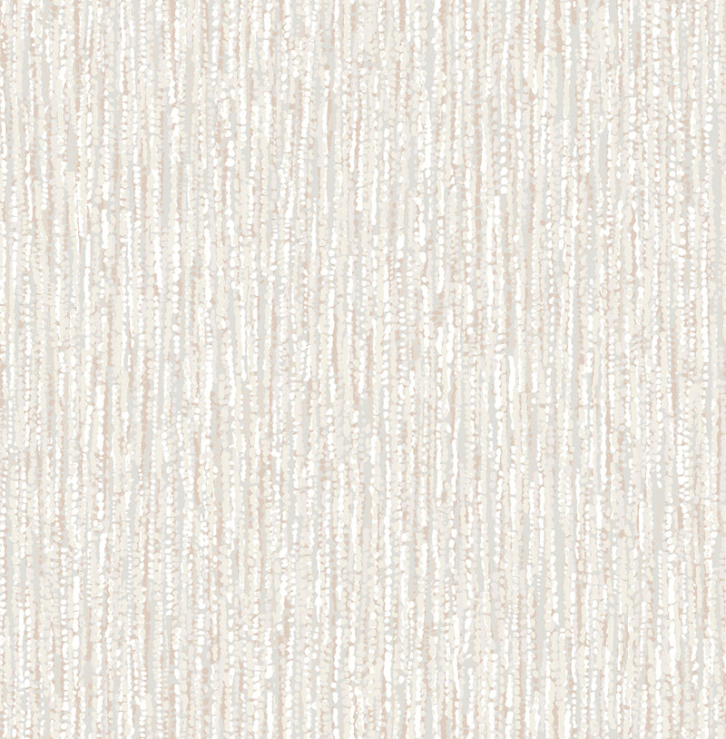 Corliss Neutral Beaded Strands Wallpaper Wallpaper A-Street Prints Double Roll Blush 