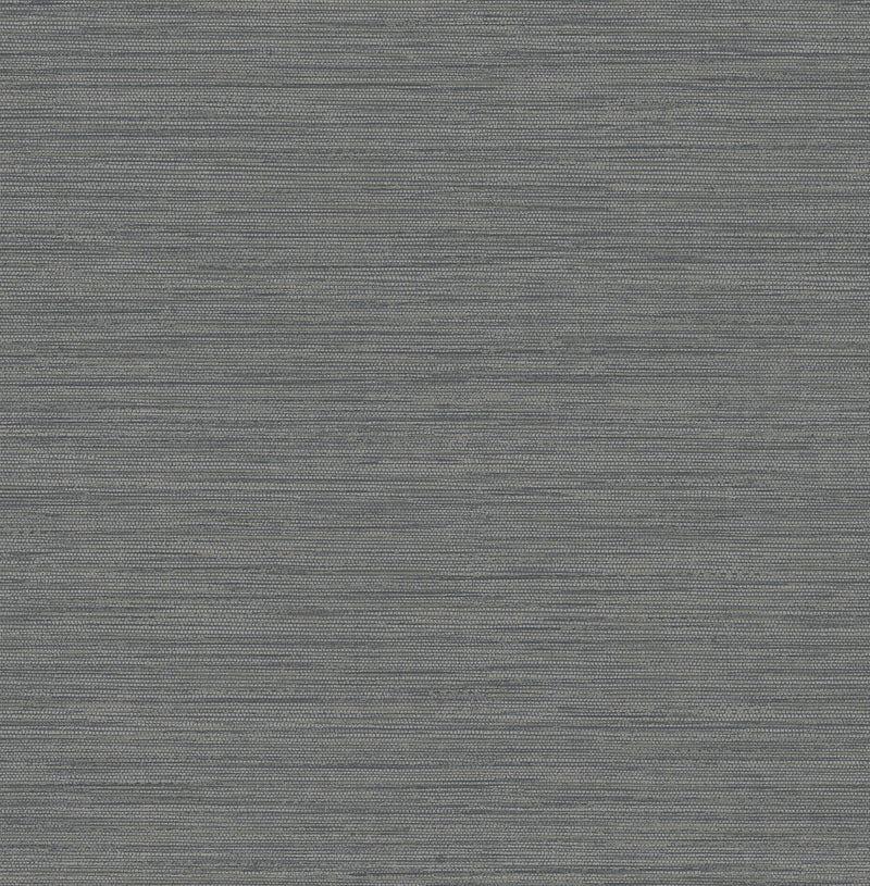 Sheehan Light Blue Faux Grasscloth Wallpaper Wallpaper A-Street Prints Double Roll Black 