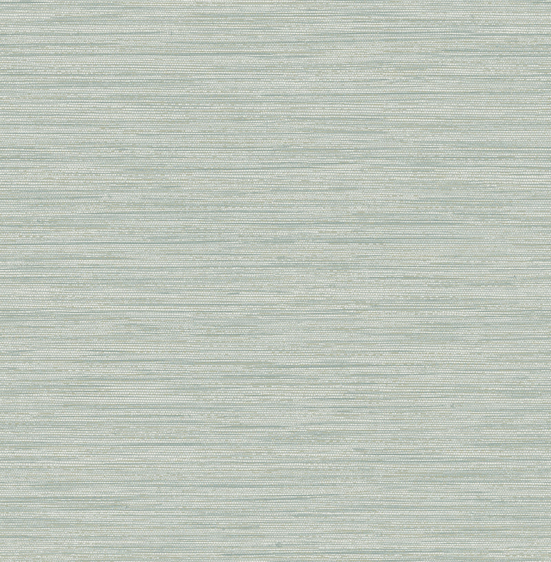 Sheehan Light Blue Faux Grasscloth Wallpaper Wallpaper A-Street Prints Double Roll Sea Green 