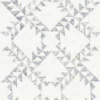 Scrap Quilt Wallpaper Wallpaper Cheseapeake Double Roll Denim 