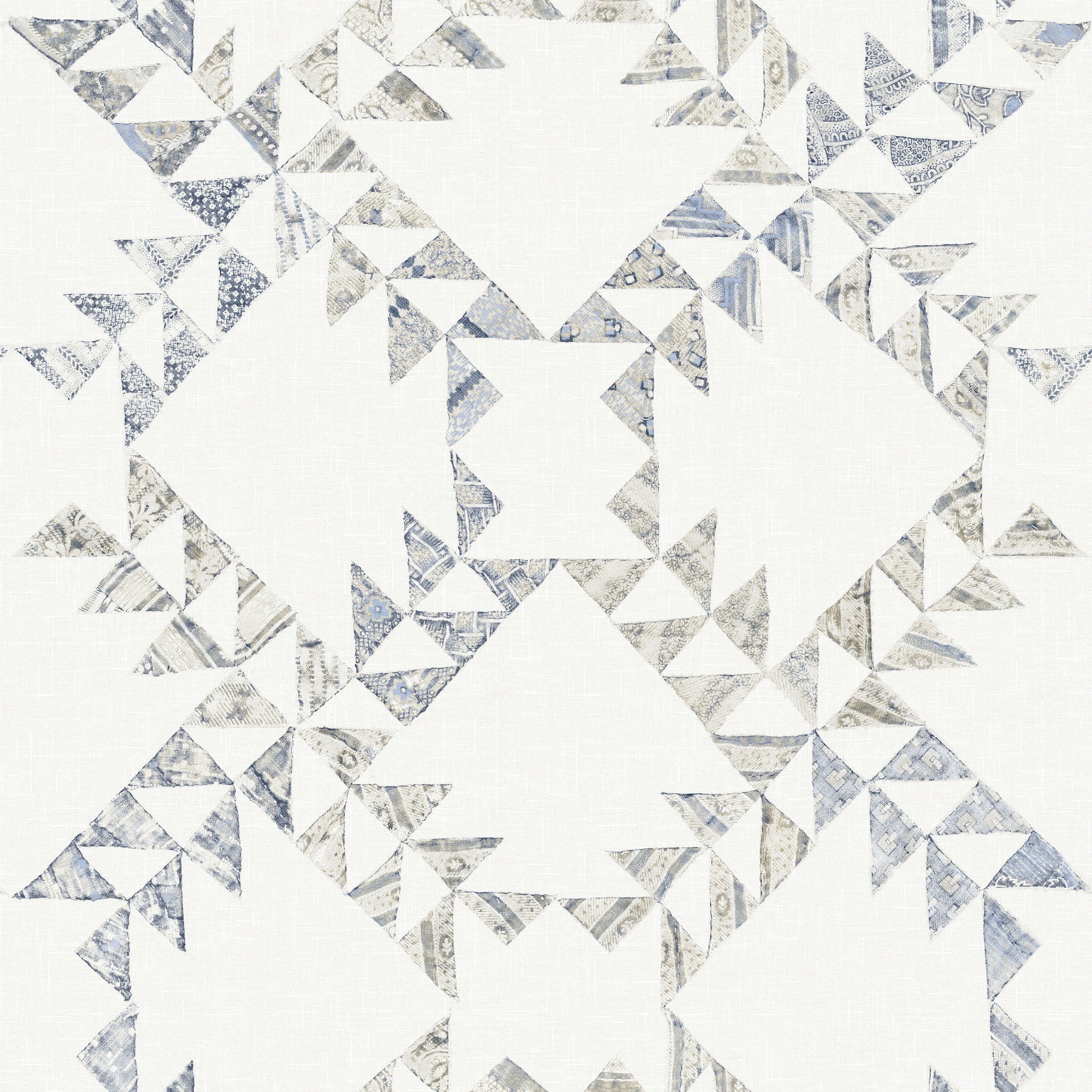 Scrap Quilt Wallpaper Wallpaper Cheseapeake Double Roll Denim 