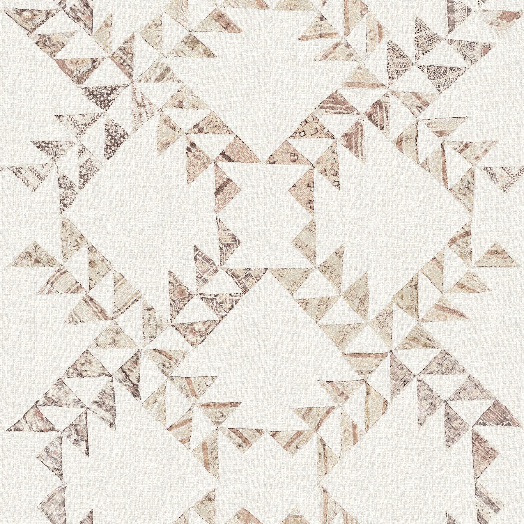 Scrap Quilt Wallpaper Wallpaper Cheseapeake Double Roll Brown 