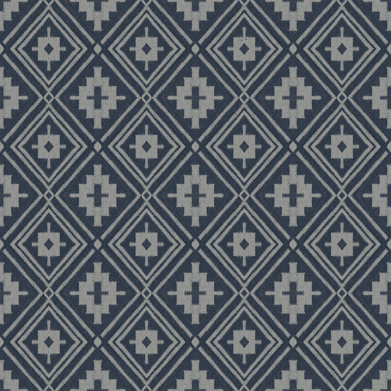 Camp Blanket Wallpaper Wallpaper Cheseapeake Double Roll Dark Blue 