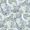 Wanderer Aquamarine Mosiac Wallpaper Wallpaper A-Street Prints Double Roll Blueberry 