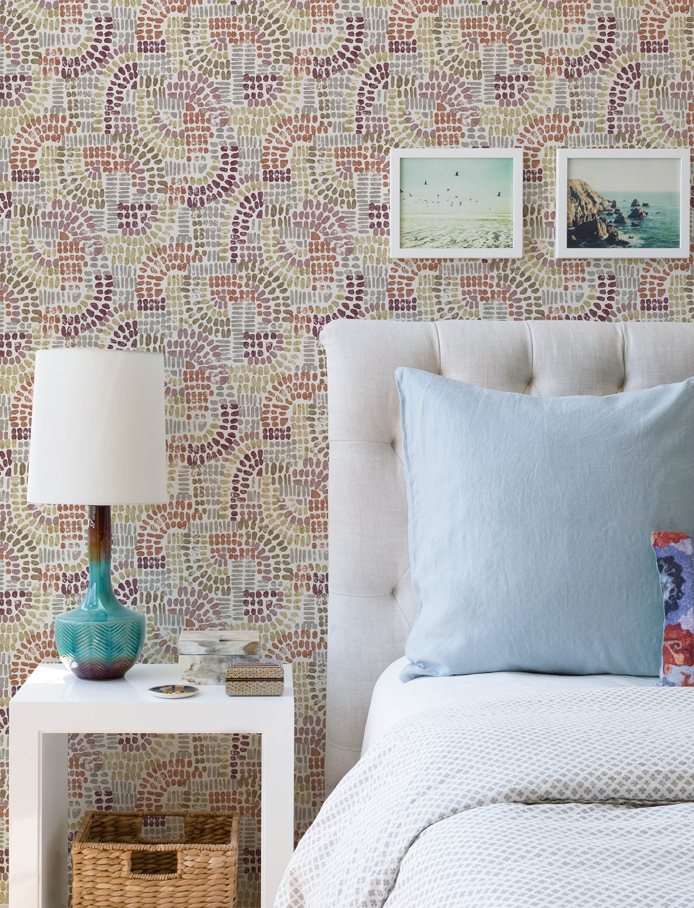 Wanderer Aquamarine Mosiac Wallpaper Wallpaper A-Street Prints   