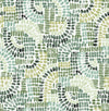 Wanderer Aquamarine Mosiac Wallpaper Wallpaper A-Street Prints Double Roll Evergreen 