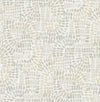 Wanderer Aquamarine Mosiac Wallpaper Wallpaper A-Street Prints Double Roll Dove 