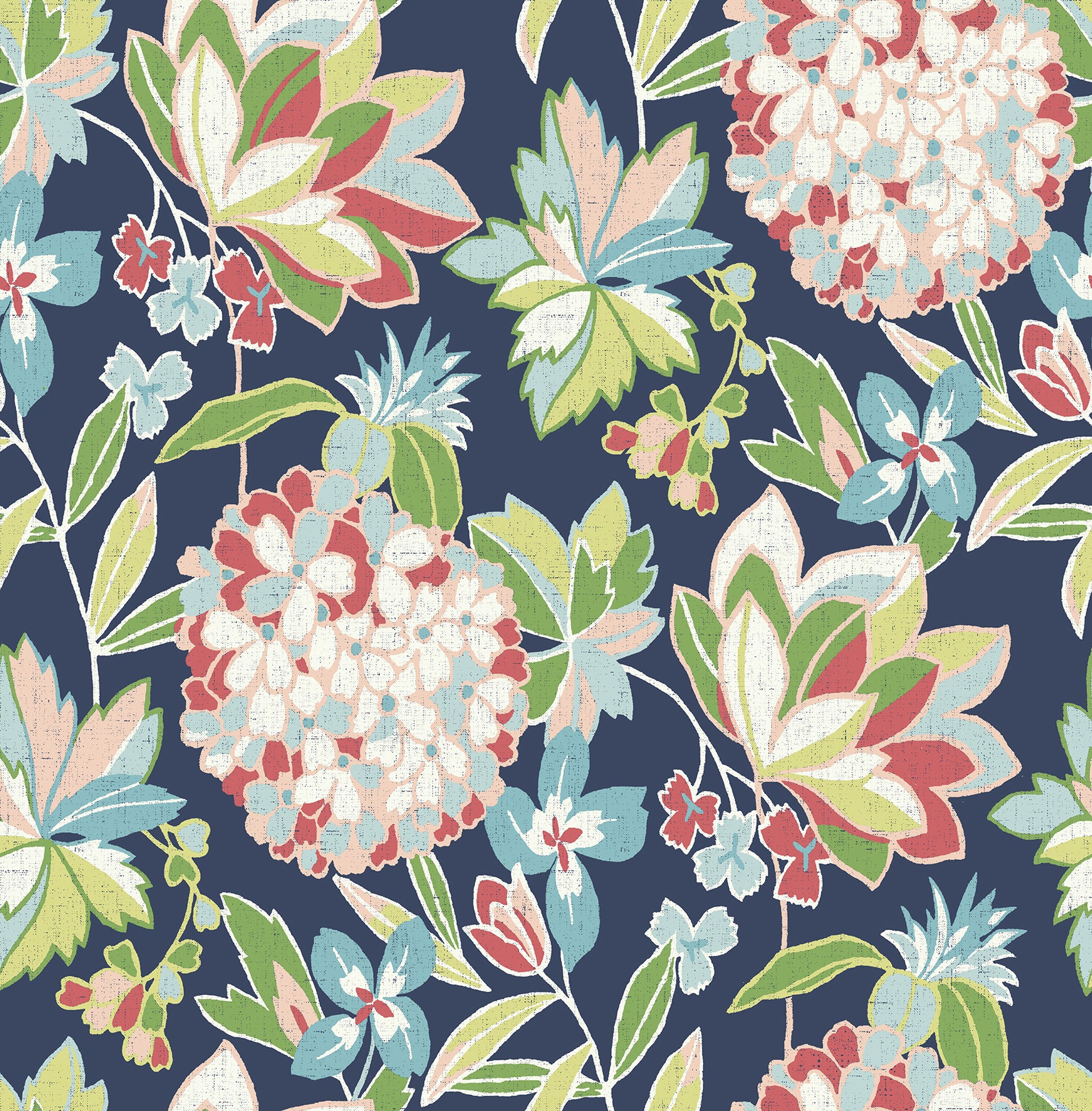 Valdivian Fuchsia Floral Wallpaper Wallpaper A-Street Prints Double Roll Fuchsia 