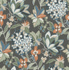 Valdivian Fuchsia Floral Wallpaper Wallpaper A-Street Prints Double Roll Moss 
