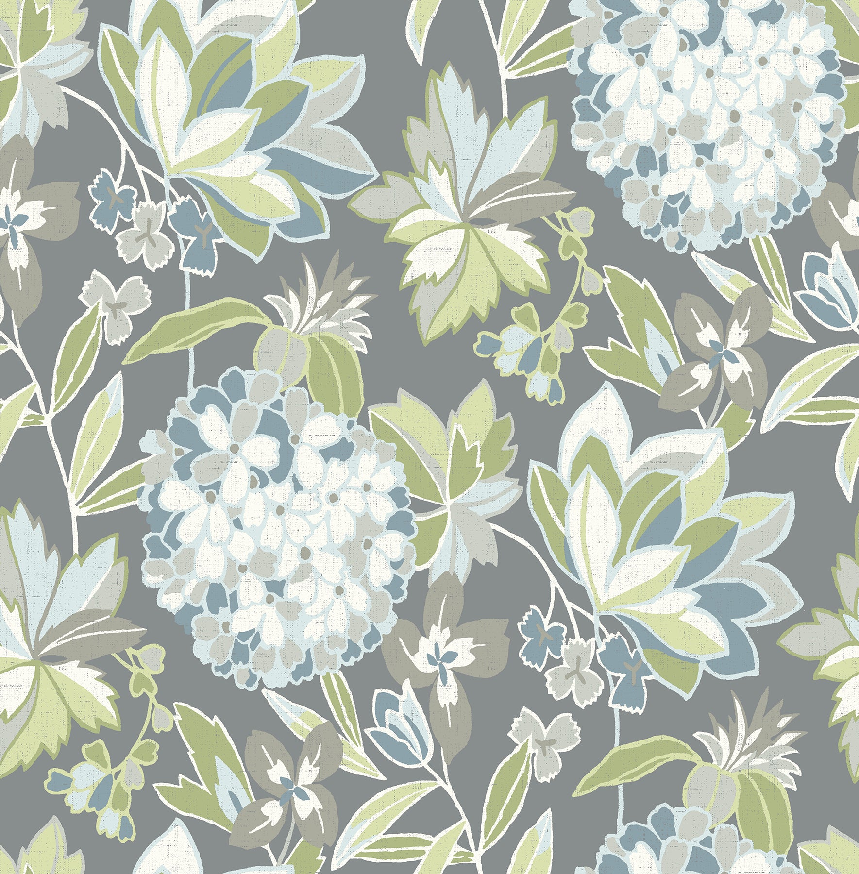 Valdivian Fuchsia Floral Wallpaper Wallpaper A-Street Prints Double Roll Aqua 