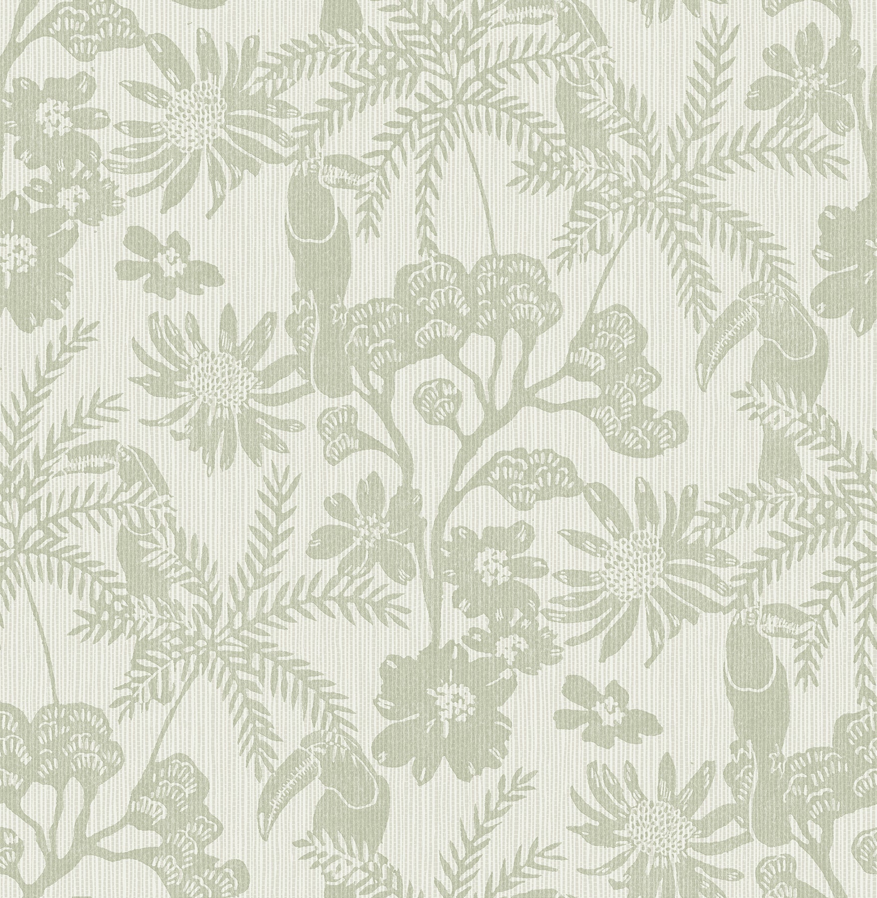 Jacaranda Tropical Trail Wallpaper Wallpaper A-Street Prints Double Roll Sage 