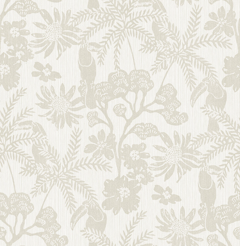 Jacaranda Tropical Trail Wallpaper Wallpaper A-Street Prints Double Roll Taupe 
