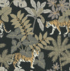 Caspian Jungle Prowl Wallpaper Wallpaper A-Street Prints Double Roll Charcoal 