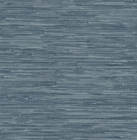 Exhale Woven Faux Grasscloth Wallpaper Wallpaper A-Street Prints Roll Indigo
