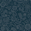 Marta Floral Trail Wallpaper Wallpaper A-Street Prints Roll Navy