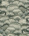 Octavia Marbled Ink Wallpaper Wallpaper A-Street Prints Roll Dark Green
