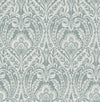 Berkshire Damask Wallpaper Wallpaper A-Street Prints Roll Denim