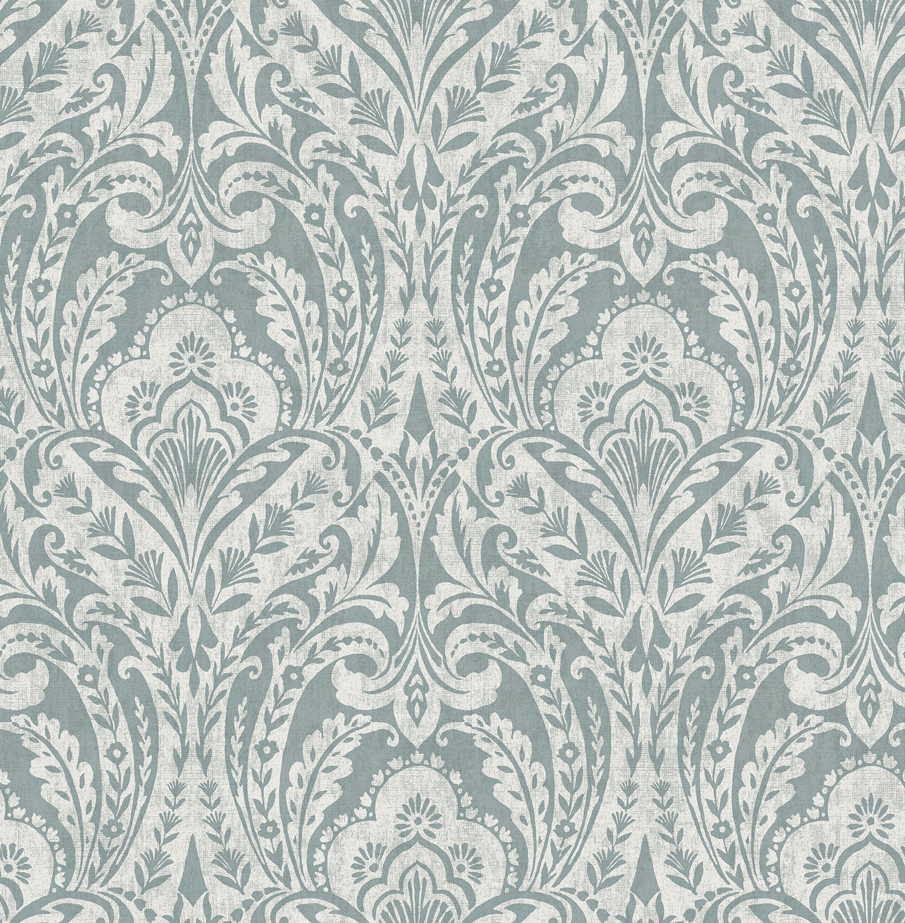 Berkshire Damask Wallpaper Wallpaper A-Street Prints Roll Denim