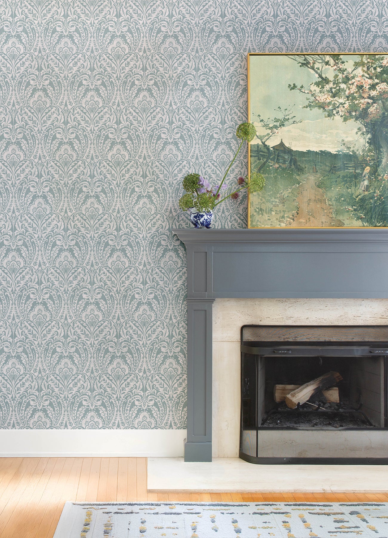 Berkshire Damask Wallpaper Wallpaper A-Street Prints