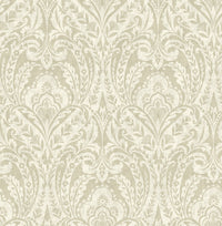 Berkshire Damask Wallpaper Wallpaper A-Street Prints Roll Beige
