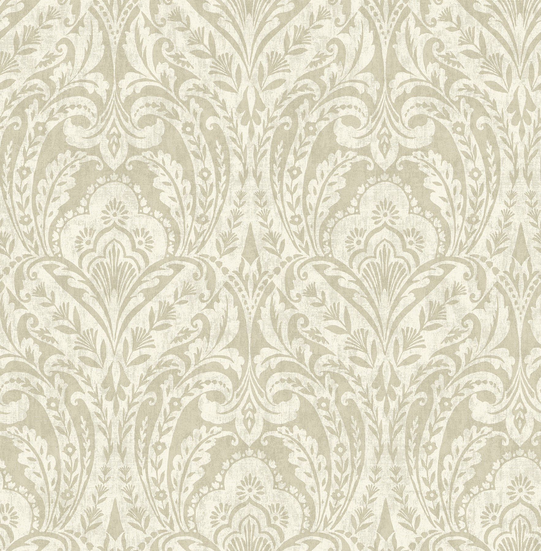 Berkshire Damask Wallpaper Wallpaper A-Street Prints Roll Beige